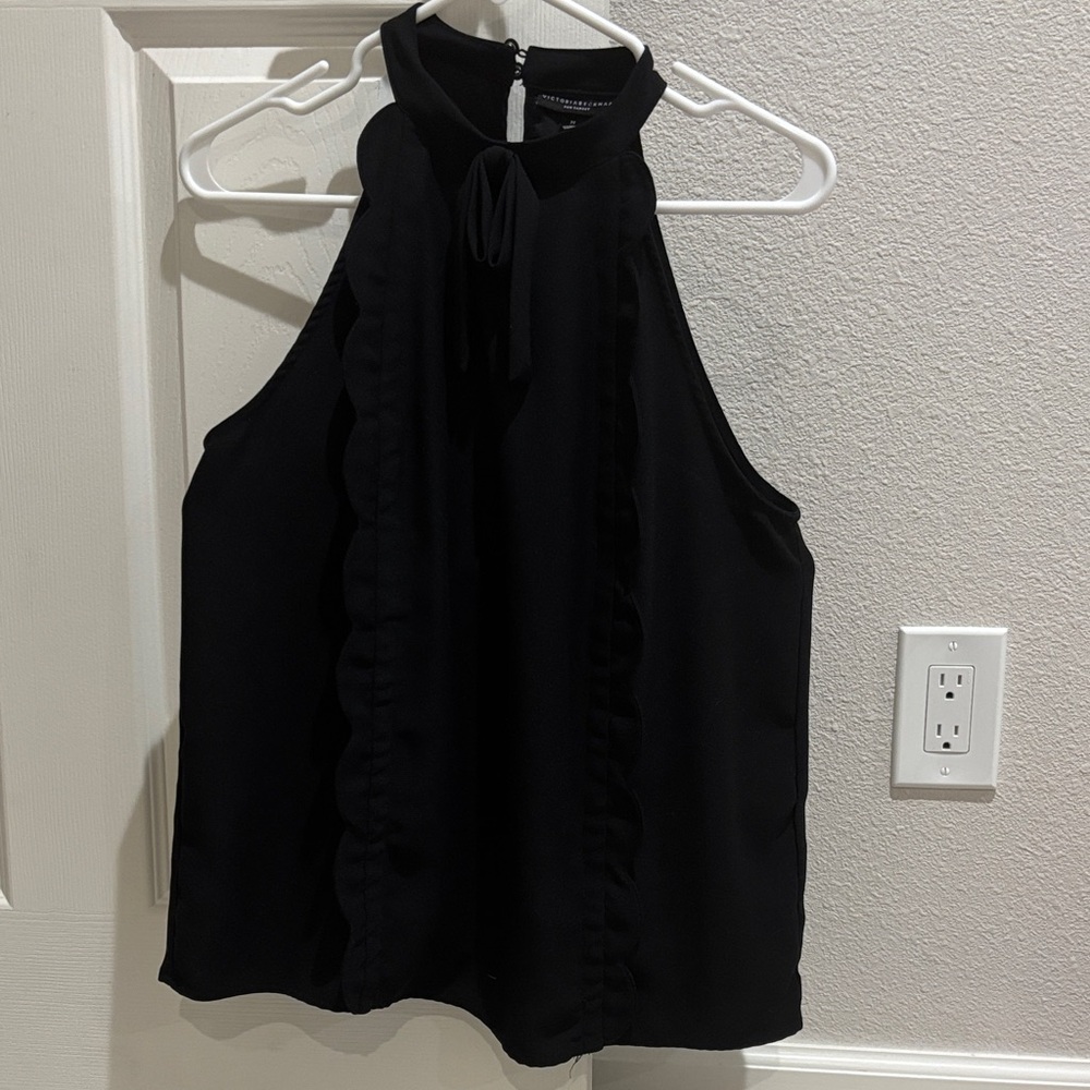 Victoria Beckham for Target Black Halter Blouse